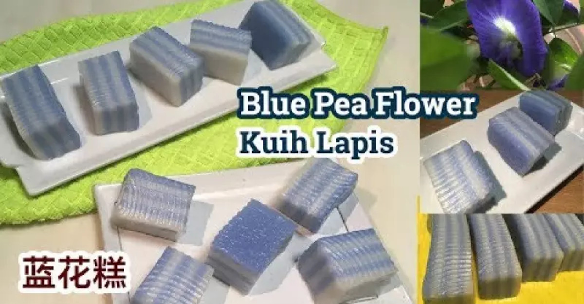 Blue Pea Flower Kuih Lapis ❤️ 藍花糕製作方法 | Step by Step Recipe