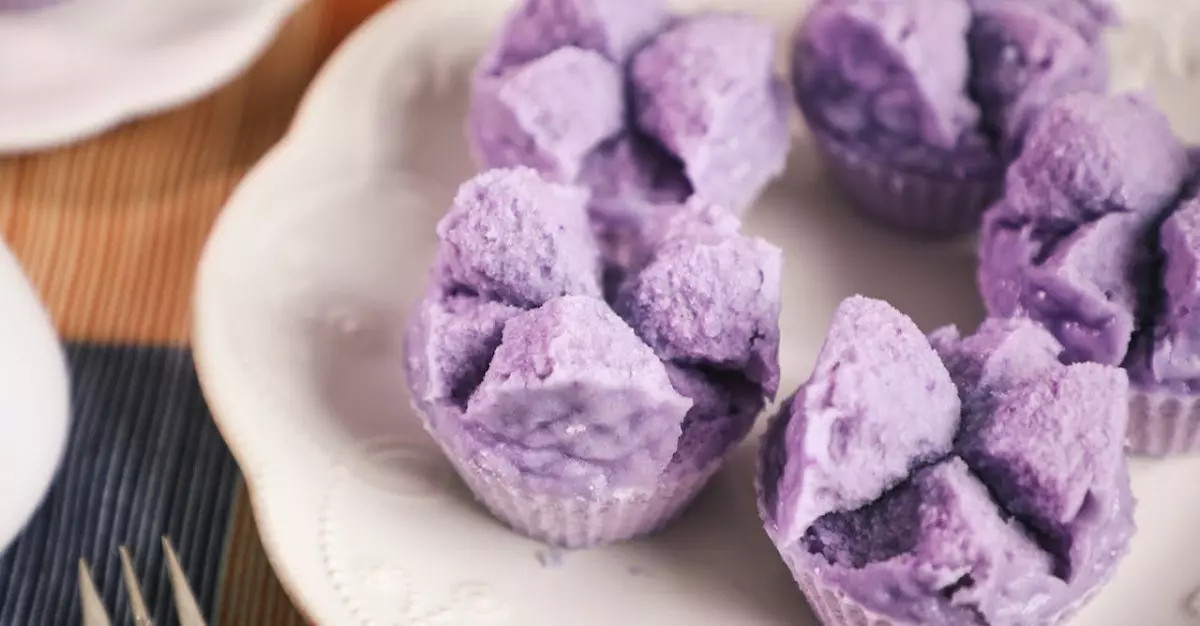 紫薯椰汁米發糕 | Steamed Purple Sweet Potato Coconut Rice Cake